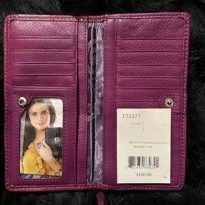 Brighton bifold wallet purple leather